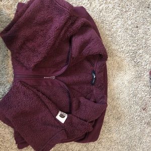 Dark purple fleece coat